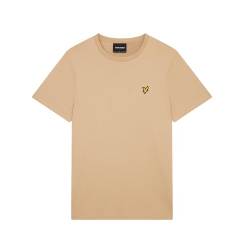 Image of Lyle & Scott Mens Logo T-Shirt Crew Short Sleeve Tee Top Khaki S
