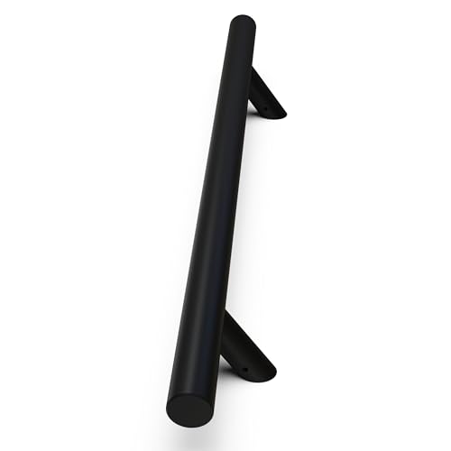 oppali Noir Acier Inoxydable 304 Matériau de haute qualité Poignée de porte d'entrée | Incliné à un angle de 45° | Rond T-Bar | 120cm Longueur Totale oppali Noir Acier Inoxydable 304 Matériau de haute qualité Poignée de porte d'entrée | Incliné à un angle de 45° | Rond T-Bar | 120cm Longueur Totale