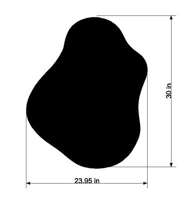 Image of 24x30 Inch Abstract - Large Decorative Wall Mirror with Irregular Shape for Bedrooms, Living Rooms, and Bathrooms
