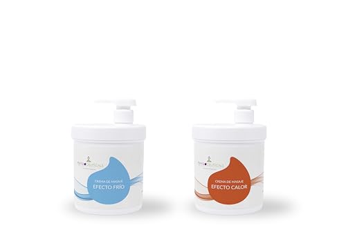 pack fisoterapia PHYSIOCEUTICALS: Crema de Masaje efector FRIO y efecto CALOR para Fisioterapia Profesional 1000 ml