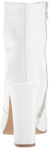 Steve Madden Women's Editor Ankle Boot, White Leather, 5.5 M US | Image 2