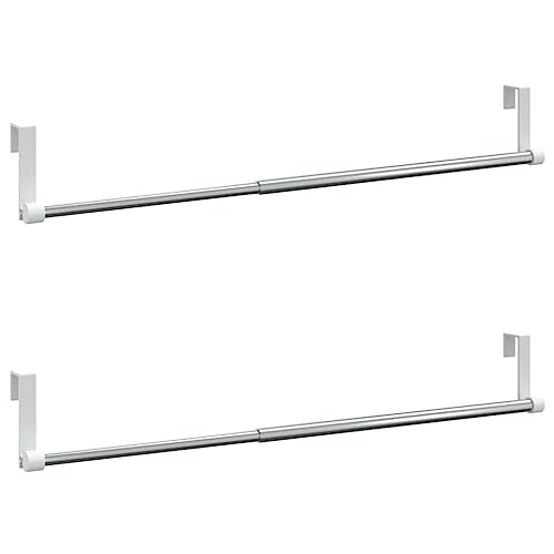 HXUHUWS Enhance Privacy with Adjustable Curtain Rails, 2 Pcs Durable Aluminum, Easy Tool-Free Installation, White and Silver