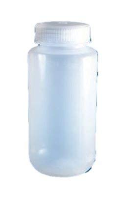 Polypropylene Wide Mouth Reagent Bottles, 500ml, White - Pack of 12