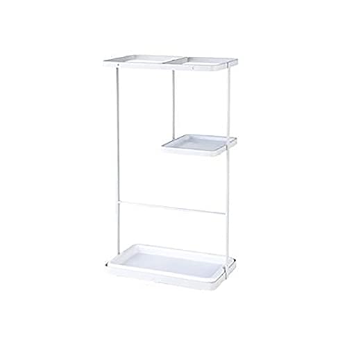 Paragüero de metal gris rectangular de estilo europeo de 28x16.5x50 cm