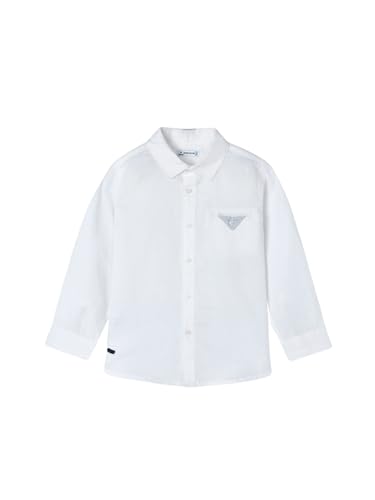 Chemise en lin Mayoral légère anti transpiration pour garçon actif blanc