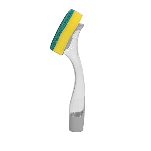 Dish Washing Wand and Refill Sponge Heads Set for Kitchen Sink, Pot and Dishes, Dish Soap Dispenser Wand, Cleaning Brush Scrubber for Kitchen, Showers, Glass, Toilets(C)