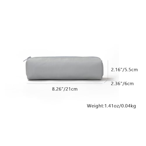 Image of Pencil Case Small Zipper Pen Pouch for School Office Art Supplies Stationery Organizer Bag for Pens Markers(Light gray /Oxford)