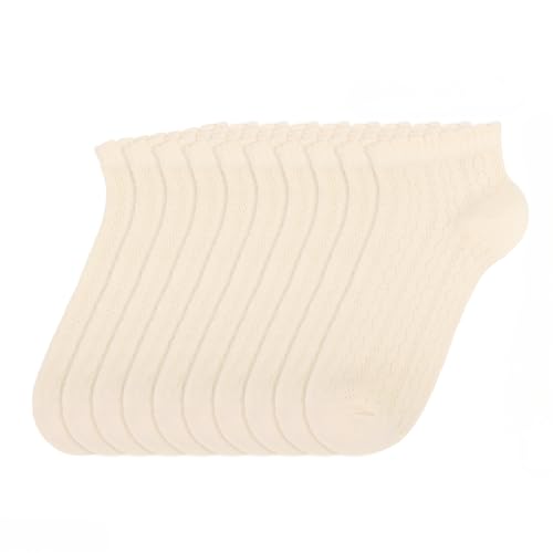 1 / 3Pairs Summer Soft Short Socks for Women Thin Mesh Breathable Socks Feature Sweet White Lace2