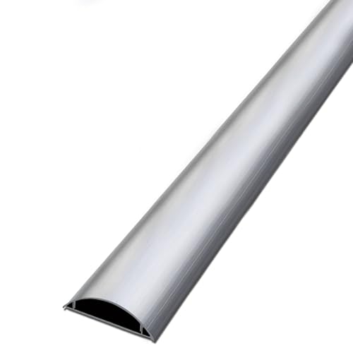 Goulotte de sol demi lune 90x20.5mm pour protection de câble