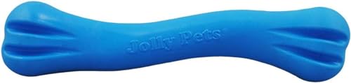 Jolly Pets Bone TPE Dog Toy, 19 Cm, Blue