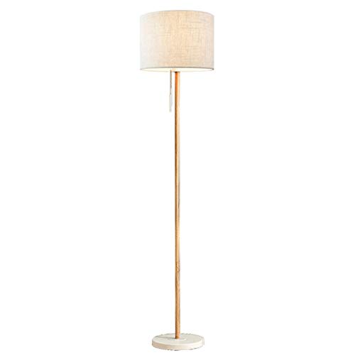 Grand lampadaire debout E27 design minimaliste bois massif