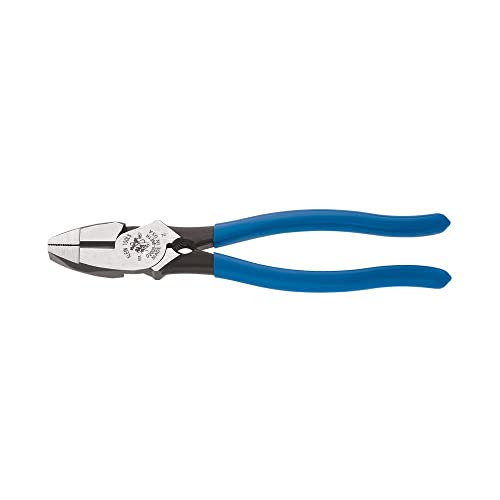 Klein Tools D2000-9Neth Lineman's Bolt-Thread Holding Pliers, High-Leverage Streamline Design With Rounded Nose And Knurled Jaw, 9-Inch #TOP14