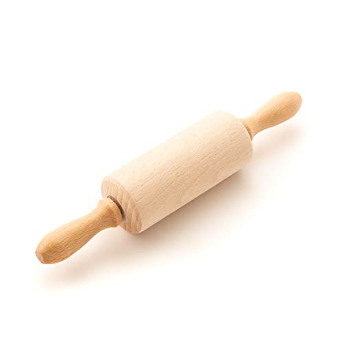 Ribnican Rouleau à pâtisserie pour enfant en bois de hêtre Longueur 23 cm
