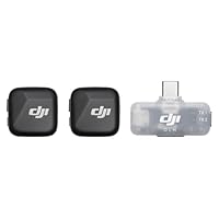 DJI Mic Mini (2 TX + 1 RX mobile), microfono wireless per iPhone/Android, plug-and-play, compatto e leggero, abbinamento fra modelli diversi, audio di alta qualità, cancellazione del rumore