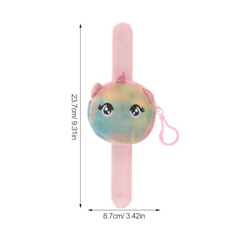 Animal Slap Bracelet Coin Purse Unicorn Slap Bracelet Plush Stuffed Animal Hugger Snap Wristband Wallet Coin Purse for Kids2