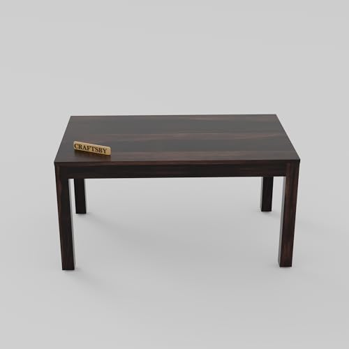 Image of Solid Sheesham Wood 6 Seater Dining Table Set | Six Seater Dinner Table with 6 Grey Cushions Chairs | Dinning Table Set 6 Seater for Living Room | Walnut Finish