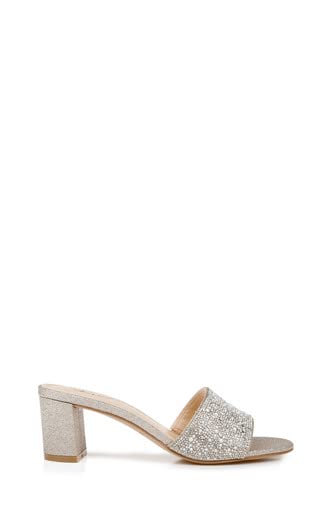 Jewel Badgley Mischka Della Glitter Block Heel Mules3