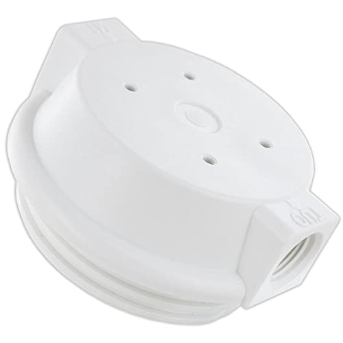 Image of Neo-Pure 10 inch Water Filter Housing with Clear Sump and Flat White Cap, 1 /2 inch FNPT, No Pressure Relief, Compatible with Standard 10 inch x 2.5 inch Slimline Filter Cartridges
