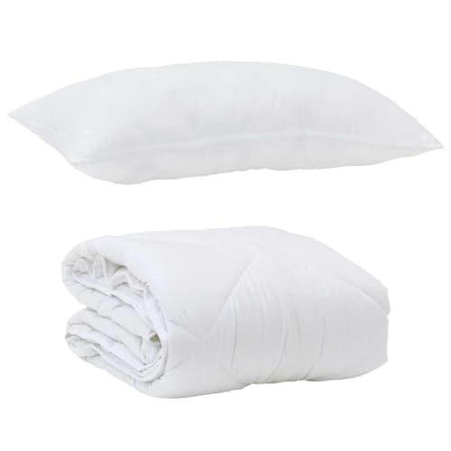 Parure de lit blanche microfibre anti-plis housse de couette 220x155 cm résistante - 3