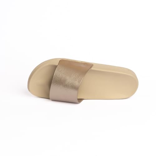 Onda Galaxy Slide Slipper for Women - Gold, 41 EU