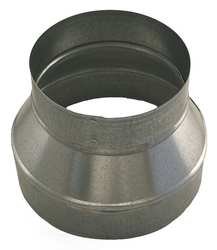 8" x 6" Round Reducer Duct Fitting, 24 ga.
