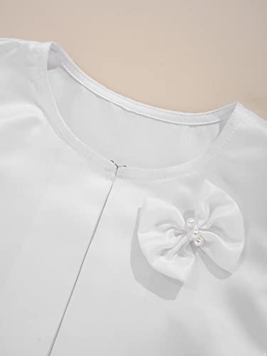 CHICTRY Kids Girls Bowknot Cropped Open Cardigan Long Sleeve Bolero Shrug for Wedding Dress Cover up4