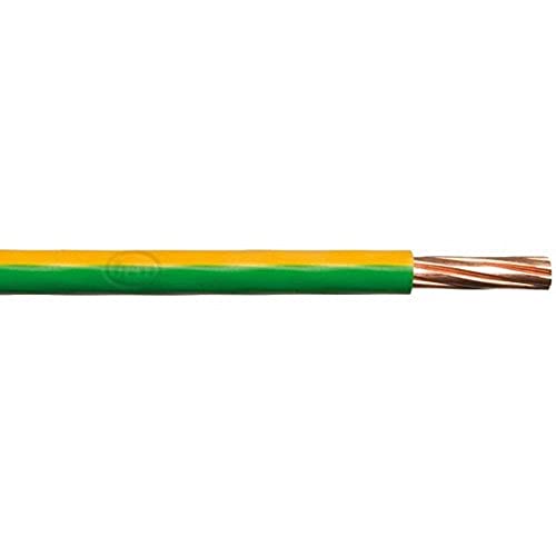 Image of Merriway® BH01517 Single Core Round Earth Cable, 6491X 4.0mm Yellow & Green, 5 Metres (16.5 feet)