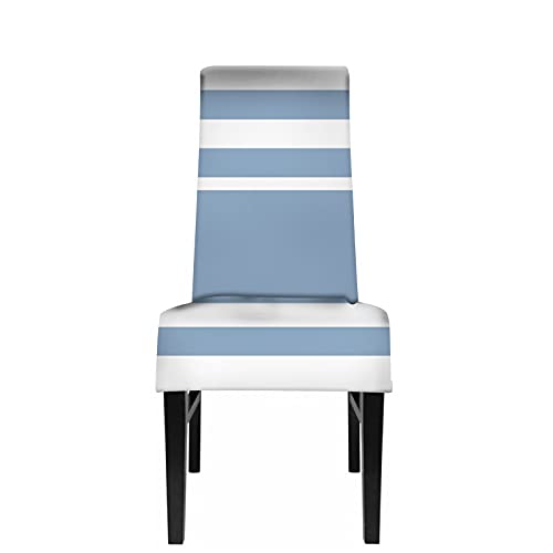 Wondertify Striped Chair Covers For Dining Room Blue White Stretch Slipcovers Chair Protector Decor For Home And Banquet #TOP12