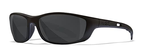 Wiley X P-17 Sunglasses, Safety Glasses for Men and Women, UV Eye Protection for Shooting, Fishing, Biking, and Extreme Sports, Matte Black Frames, Tinted Lenses