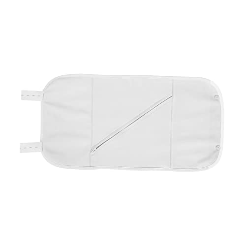 perfk Paquete de Aceite de ricino Envoltura de Cintura de Aceite de ricino Impermeable con Correas Ajustables Paquete de Aceite de ricino para Abdomen Bolsa, Blanco