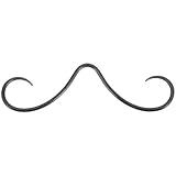 HOMSFOU Anillo de Tabique Metálico Negro 1.6x62mm Diseño de Bigote para Piercing de Nariz en Mujer, Joyería Corporal Moderna para Perforación Nasal y Uso Cómodo