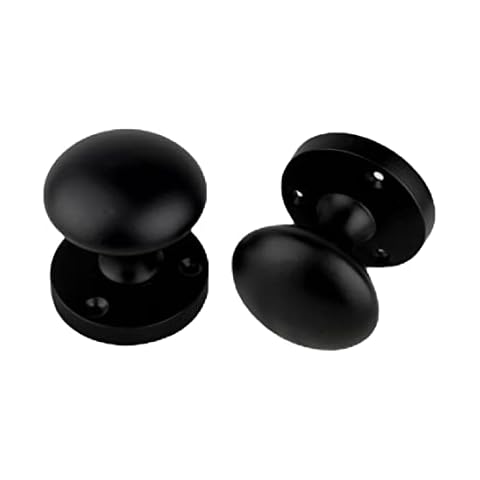 Golden Grace Matt Black Mortice Door Knobs Cover