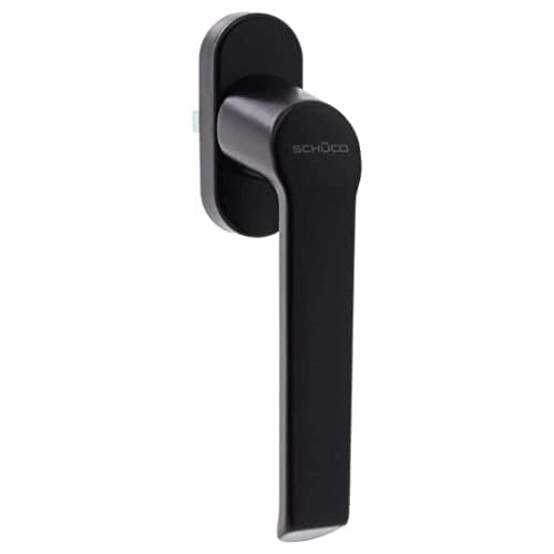Schüco Manopole per finestre, colore nero, set da 10 pezzi, aspetto di alta qualità, utilizzabile per tutti i sistemi di finestre
