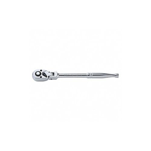 Hand Ratchet, 9 1/2 in, Chrome, 3/8 in