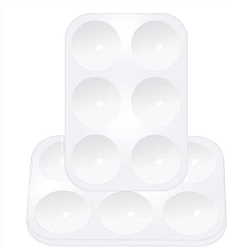 Penta Angel Art Paint Tray Palette 3Pcs 6 Well Plastic Rectangular Paint Tray for Watercolor Painting