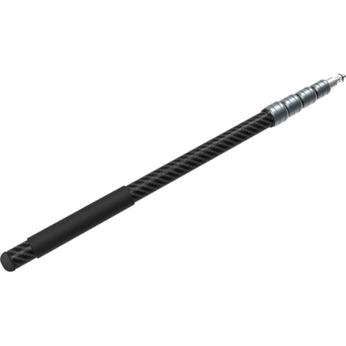 Deity 5-Section Extendable 8.5 Feet Carbon Fiber Boom Pole with CNC Aluminum Collars and Removable Foam Hand Grip