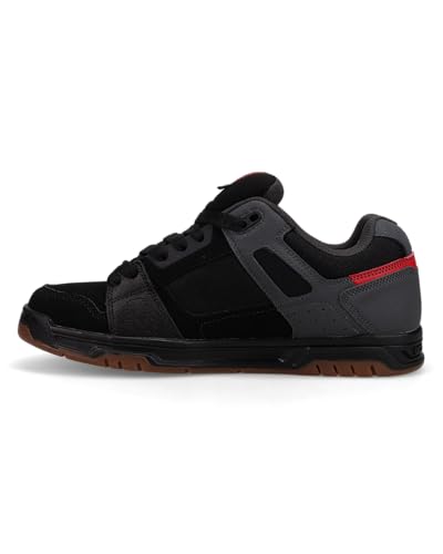 Image of DC Men's Stag Skate Shoe, Black /RED /Gum, 10