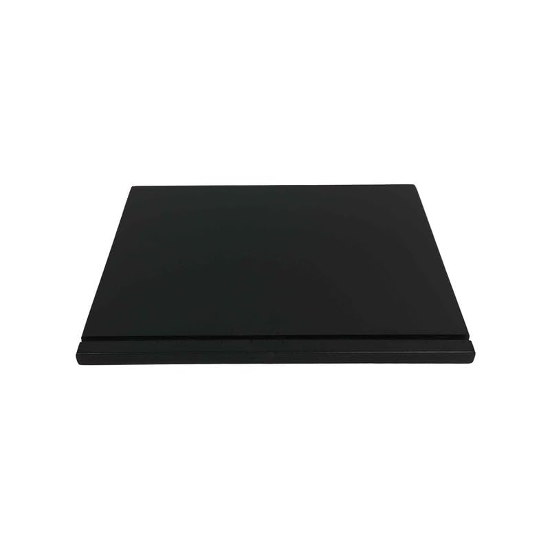 Panneau trottoir sur socle en bois noir et ardoise dimensions 97 x 52 cm