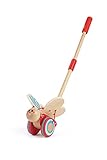 Hape Papillon Jouet en Bois Enfant 1 An et plus - Jouet à Tirer, Bâton à Pousser - Motricité, Imagination & Dextérité de l'Enfant - Jouet 1 an 100% Sûr - Taille du Manche Adaptable