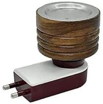 HNL Kapoor Dani Incense Holder Electric Camphor Burner Beautiful Smart Ceramic Kapur Dani Night Lamp with Switch,Aroma Diffuser and Dhupdani with Bakhoor,for Office and Home Wooden