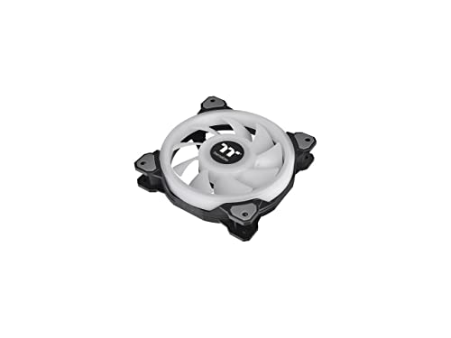 Image of Thermaltake Riing Quad 120mm 16.8 Million RGB Color (Alexa, Razer Chroma) Software Enabled 4 Light Rings 54 Addressable LED 9 Blades Hydraulic Bearing Case /Radiator Fan CL-F088-PL12SW-B, Black