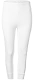 Brandsseller Damen Thermo Unterhose Lang Sportunterwäsche Frottee Innen Fleece Funktionswäsche Weiß 38