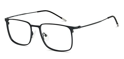 Image of VINCENT CHASE EYEWEAR Zero Power Bluecut & Antiglare Computer Eyeglasses For Eye Protection And Strain | Full Rim Square | Men & Women | Small | VC E13045