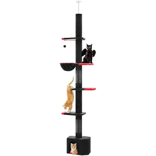 PAWZ Road Gothic Cat Tree, 86.8"-120" Floor to Ceiling Tower Large Condo