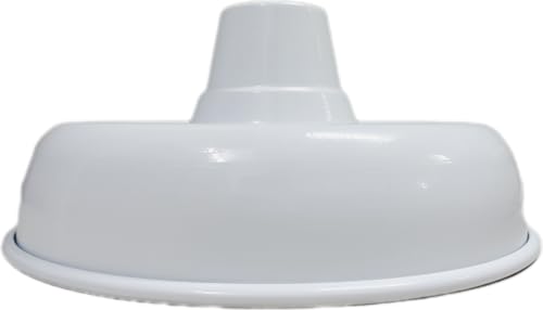Image of Carrom Lamp Shade Only for Board Light Bulb Holder Stand Cover Hanging Cap for Study Wall Frame Top 10 Dia x 5.5 inch Height White Pack of 1 (without wire and holder)