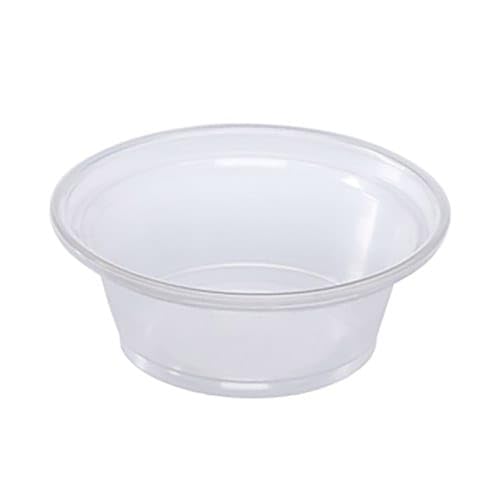 Foodservice Clear 1 Oz. Squat Poly Portion Cup - 2500 / CS