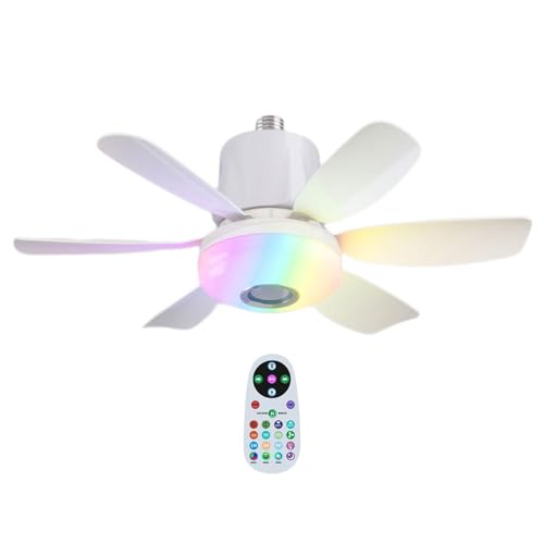 Ventilateur de plafond ampoule électrique avec haut-parleur musical - 2
