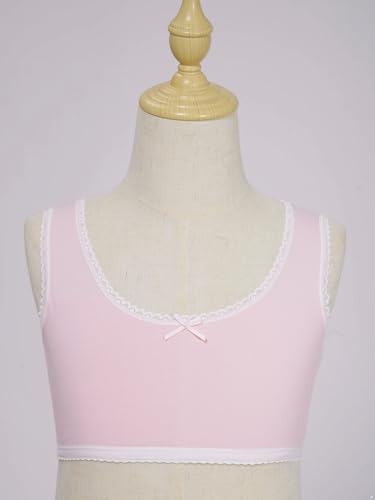 YiZYiF Puberty Children Girls Breathable Underwear Cotton Crop Bra Tops Seamless Bralettes Training Bra Workout4