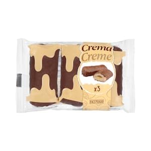 Caña de hojaldre rellena de crema sabor vainilla Hacendado con cobertura de cacao Paquete 3 ud. (255 g) Pack 2