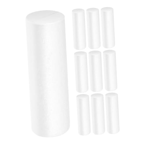 10 Piezas Cilindros Poliestireno para Decoraciones Navideñas y Manualidades para Proyectos de Modelado y Arreglos